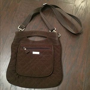 🔴Cocoa Brown Quilted Vera Bradley Crossbody Bag